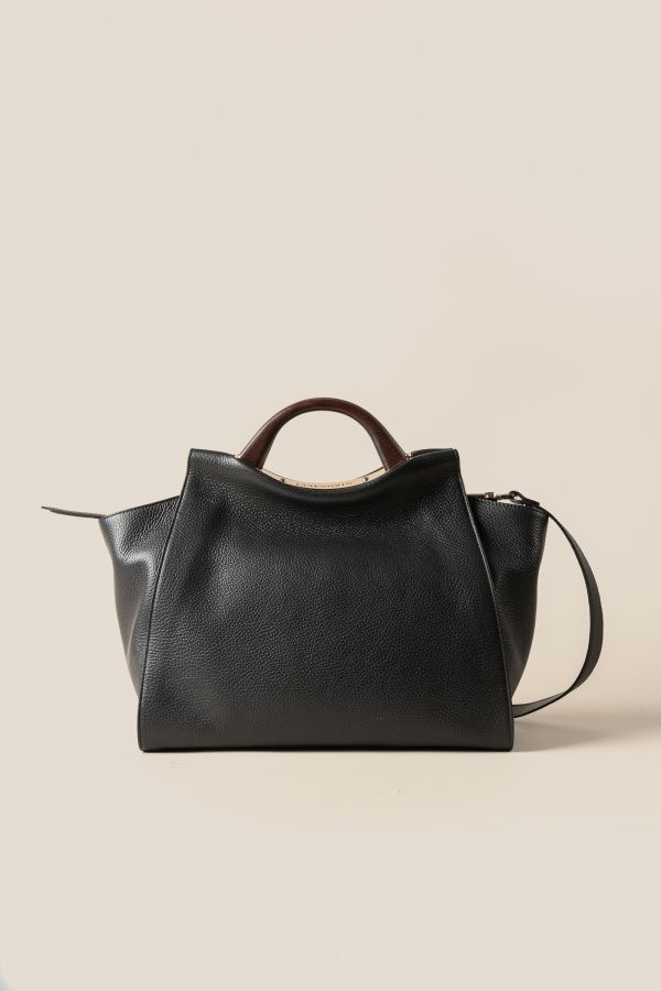 borsa Gironacci, borsa in pelle, borsa donna, borsa artigianale, borsa Made in Italy, 532 Vitello Nero