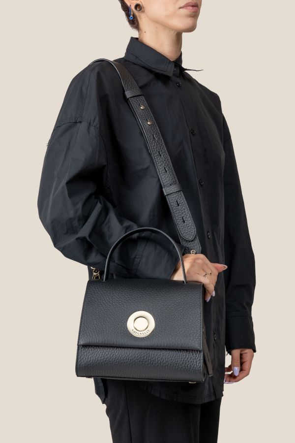 borsa Gironacci, borsa in pelle, borsa Made in Italy, borsa da donna, borsa artigianale da donna, 2310 Velvet Nero