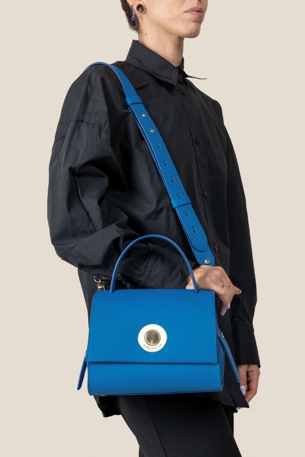 borsa in pelle, borsa Made in Italy, borsa da donna, borsa artigianale da donna, borsa Gironacci, 2310 Velvet Elettrico 475