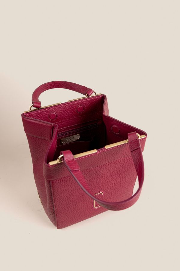 borsa Gironacci, borsa in pelle, borsa Made in Italy, borsa da donna, borsa artigianale da donna, 3430 Velvet Magenta 358