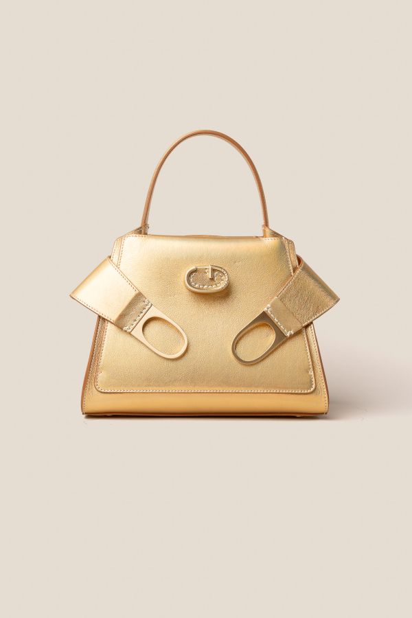borsa donna, borsa artigianale, borsa Gironacci, borsa in pelle, borsa Made in Italy, 3121 Metallic Oro 777