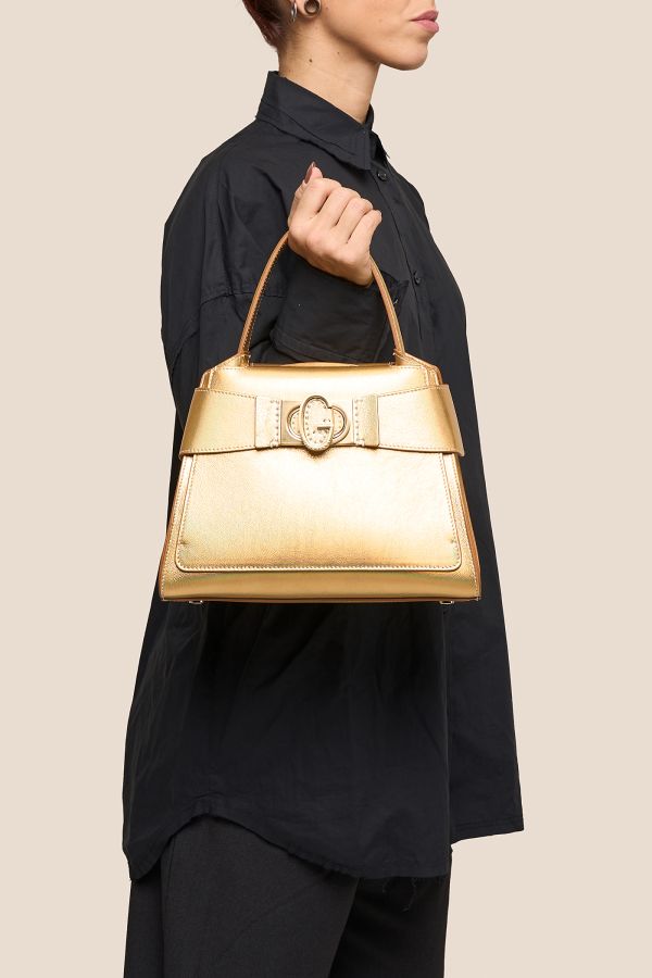 borsa donna, borsa artigianale, borsa Gironacci, borsa in pelle, borsa Made in Italy, 3121 Metallic Oro 777