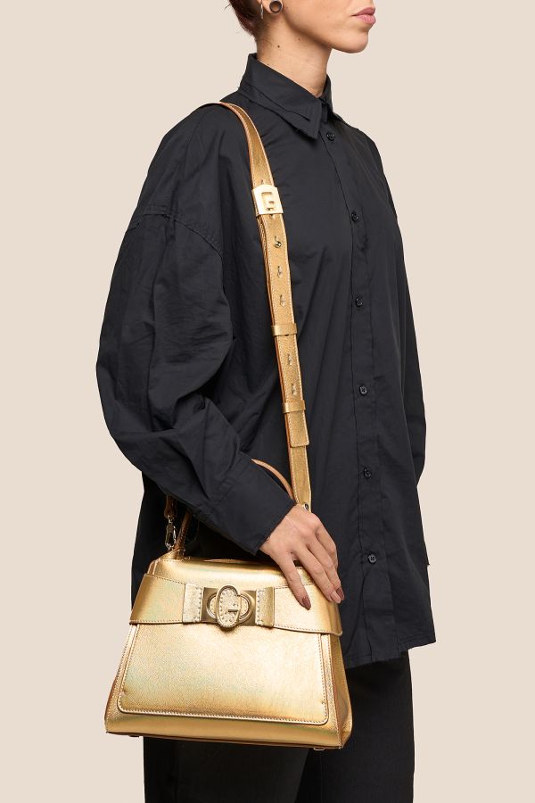 borsa donna, borsa artigianale, borsa Gironacci, borsa in pelle, borsa Made in Italy, 3121 Metallic Oro 777