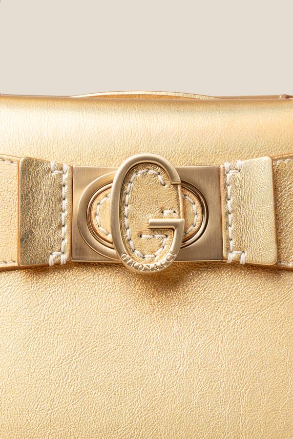 borsa donna, borsa artigianale, borsa Gironacci, borsa in pelle, borsa Made in Italy, 3121 Metallic Oro 777