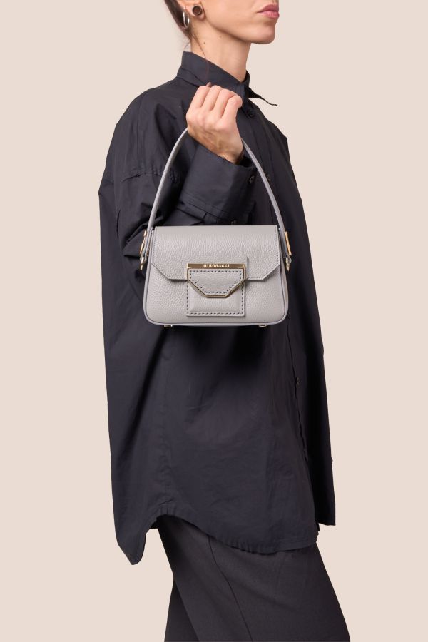 borsa Gironacci, borsa in pelle, borsa Made in Italy, borsa da donna, borsa artigianale da donna, 3130 Vitello Cenere 560