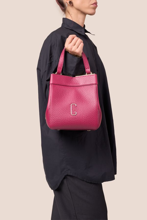 borsa Gironacci, borsa in pelle, borsa Made in Italy, borsa da donna, borsa artigianale da donna, 3430 Velvet Magenta 358