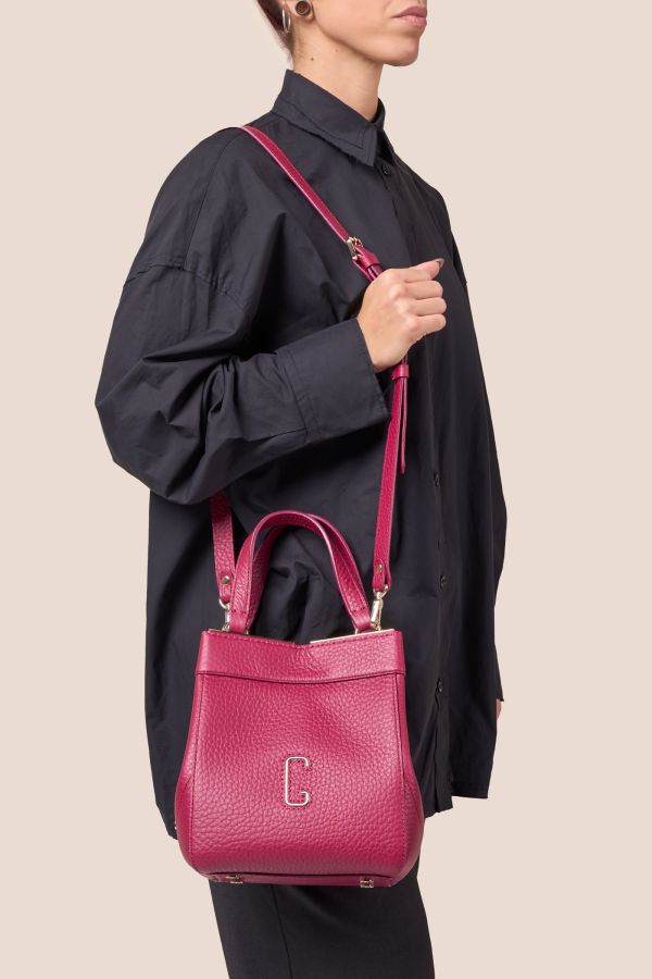 borsa Gironacci, borsa in pelle, borsa Made in Italy, borsa da donna, borsa artigianale da donna, 3430 Velvet Magenta 358