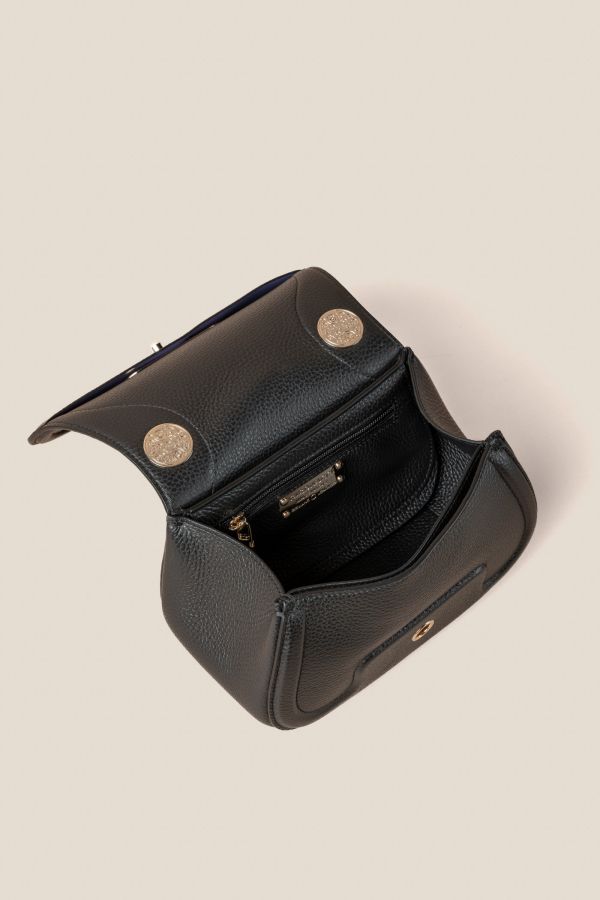 borsa in pelle, borsa Made in Italy, borsa da donna, borsa artigianale da donna, borsa Gironacci, 3140 Vitello Nero