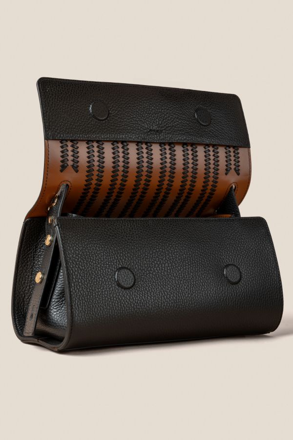 borsa donna, borsa artigianale, borsa Gironacci, borsa in pelle, borsa Made in Italy, 3242 Vitello Nero