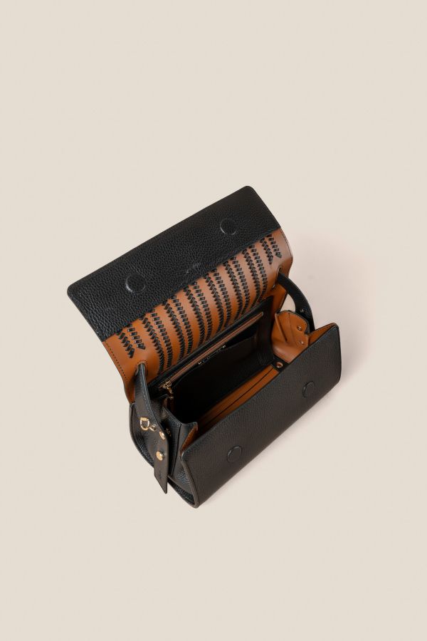 borsa donna, borsa artigianale, borsa Gironacci, borsa in pelle, borsa Made in Italy, 3242 Vitello Nero