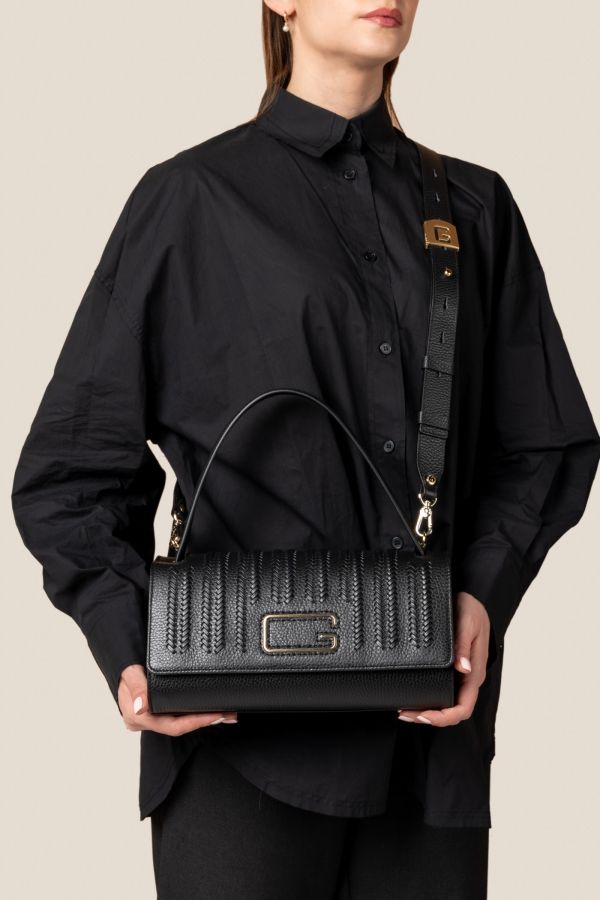 borsa donna, borsa artigianale, borsa Gironacci, borsa in pelle, borsa Made in Italy, 3242 Vitello Nero