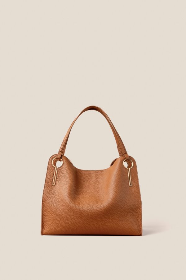 borsa Made in Italy, borsa in pelle, borsa da donna, borsa grande, borsa Gironacci, 3442 Velvet Cognac 175