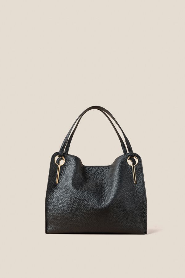 Gironacci borsa, borsa da donna, borsa grande, borsa Made in Italy, borsa in pelle, 3442 Velvet Nero