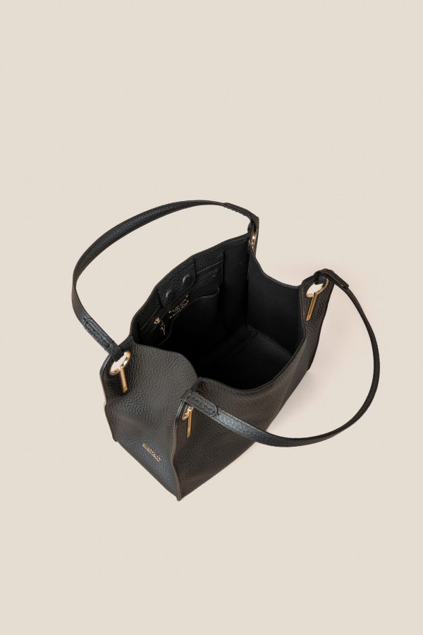 Gironacci borsa, borsa da donna, borsa grande, borsa Made in Italy, borsa in pelle, 3442 Velvet Nero